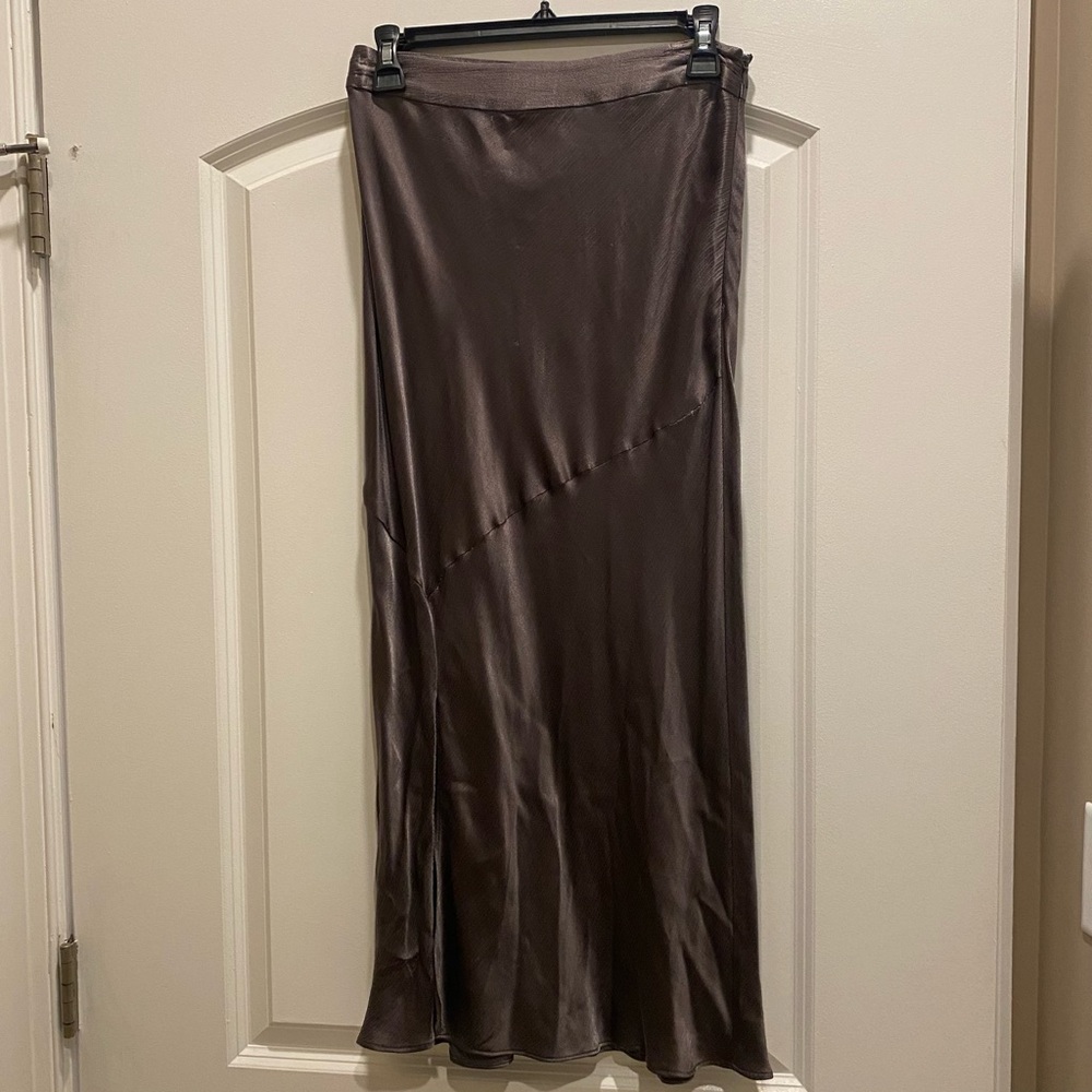 Grey Silk Skirt